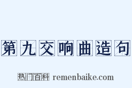 第九交响曲造句是什么意思的图片